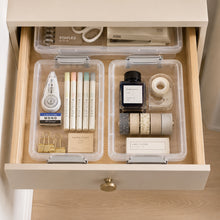 Load image into Gallery viewer, Storage Organizer Set of 1 QT, 2.5 QT and 4 QT Storage Containers with Lid, Set of 9, Clear