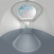 Load image into Gallery viewer, Flip-Top Jumbo Cat Litter Box with Scoop, Front Entry and Top Exit, White&Gray