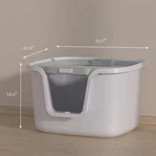 Load image into Gallery viewer, Seamless Molded Cat Litter Box with Scoop