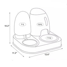 Load image into Gallery viewer, 2-in-1 Pet Feeder Set with Automatic Waterer and Feeder