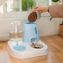 Load image into Gallery viewer, 2-in-1 Pet Feeder Set with Automatic Waterer and Feeder