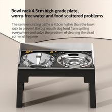 Load image into Gallery viewer, Elevated Dog Bowls with Adjustable Legs and Spill-Proof Semi-Encircling Baffle