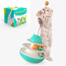 Load image into Gallery viewer, 2-Layer Track Tower Cat Toy with Cat Balls