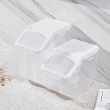 Load image into Gallery viewer, Food Storage Container with Measuring Cup, Clear & White