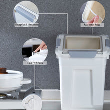 Load image into Gallery viewer, Food Storage Container with Measuring Cup, White & Gray