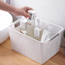 Load image into Gallery viewer, Storage Basket Organizer with Handle, White