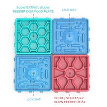 Load image into Gallery viewer, Pet Slow Treat Dispensing Mat Set ( 4-Plate) | Slow Feeder, Multi-color