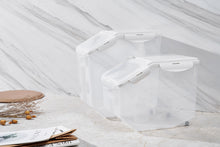 Load image into Gallery viewer, Food Storage Container with Measuring Cup, Clear & White