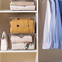 Load image into Gallery viewer, Storage Bin Organizer with Durable Lid and Latch, 17 Liter, Set of 4, Clear