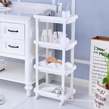 Load image into Gallery viewer, 4-Shelf Plastic Rolling Storage Cart