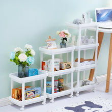 Load image into Gallery viewer, 4-Shelf Plastic Rolling Storage Cart