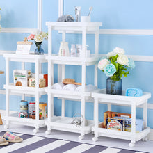 Load image into Gallery viewer, 4-Shelf Plastic Rolling Storage Cart