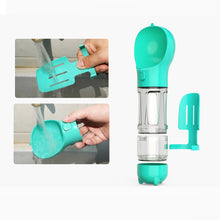 Load image into Gallery viewer, 3 in 1 Dog Travel Bottle Set with 17 oz Drinking Feeder, Food Box and Trash Bag Storage, for Pets Outdoor Walking and Traveling