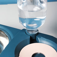 Load image into Gallery viewer, 2-in-1 Pet Feeder Set with Automatic Water Dispenser and Stainless Steel Bowl, for Puppy and Cat