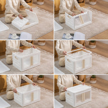 Load image into Gallery viewer, Folding and Stackable Container with Doors and Handles, Set of 2
