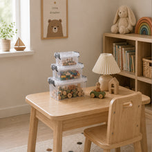 Load image into Gallery viewer, Storage Organizer Set of 1 QT, 2.5 QT and 4 QT Storage Containers with Lid, Set of 9, Clear
