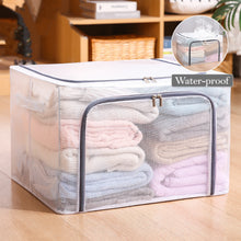 Load image into Gallery viewer, Foldable Storage Bins Organizer with Durable Handles, Metal Frame, 3 Pack
