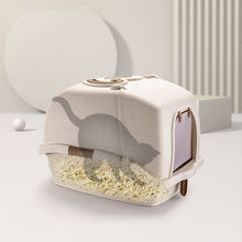 Load image into Gallery viewer, Large Cat Litter Box with Scoop, Front Entry, Khaki

