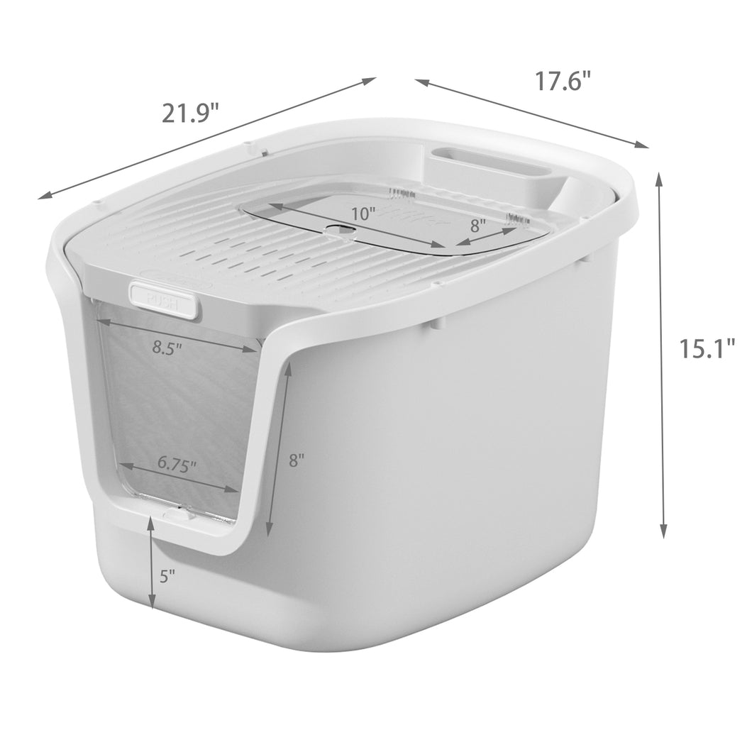 Seamless Molded Cat Litter Box with Scoop