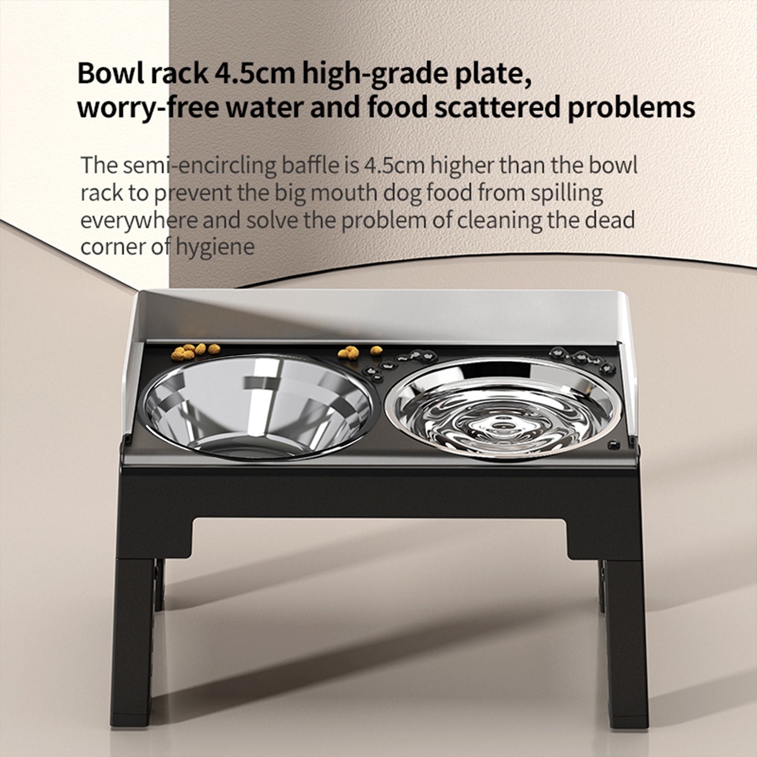 Elevated Dog Bowls with Adjustable Legs and Spill-Proof Semi-Encirclin –  HANAMYA