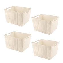 Load image into Gallery viewer, Storage Basket Organizer with Handle | Storage Bin, 17 Liter, Beige
