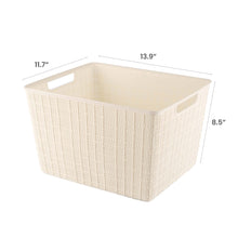 Load image into Gallery viewer, Storage Basket Organizer with Handle | Storage Bin, 17 Liter, Beige
