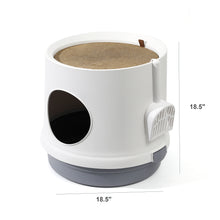 Load image into Gallery viewer, Cat Litter Box with Scoop and Scratcher, Cat Litter Trapper Mat included
