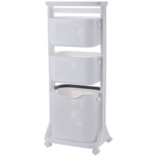 Load image into Gallery viewer, 3-Portable Basket Rolling Cart with Top Shelf
