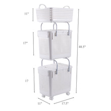 Load image into Gallery viewer, 2-in-1 Laundry Hamper and Basket Set, White
