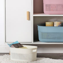 Load image into Gallery viewer, Storage Basket Organizer with Handle, 13 Liter, Set of 4, Beige
