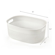 Load image into Gallery viewer, Storage Basket Organizer with Handle, 13 Liter, Set of 4, Beige
