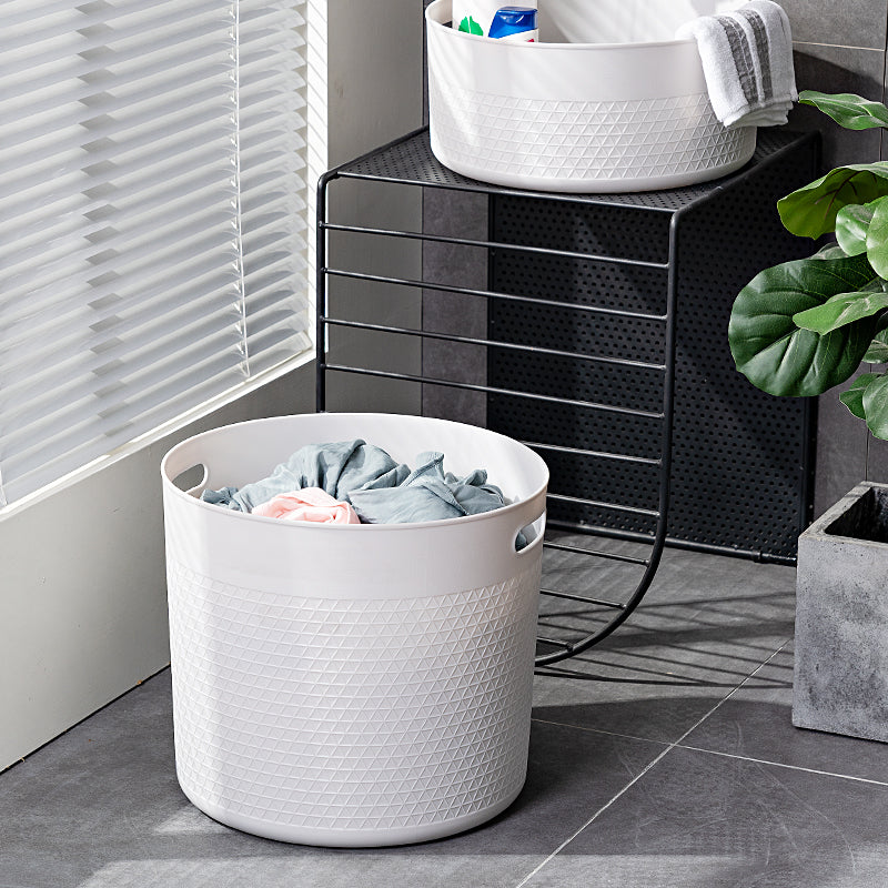 Storage Basket | Laundry Basket, 27 Liter, Set of 2, Off White