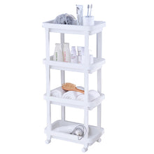 Load image into Gallery viewer, 4-Shelf Plastic Rolling Storage Cart
